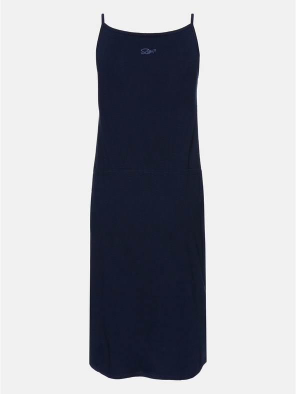 Sam 73 Γυναικείο μπλε φόρεμα με γραβάτα SAM 73