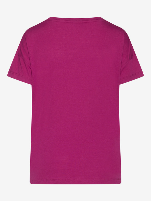 Sam 73 Σκούρο ροζ γυναικείο τυπωμένο T-Shirt SAM 73