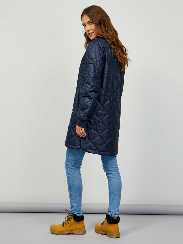 Sam 73 Σκούρο μπλε γυναικείο καπιτονέ παλτό Sam 73