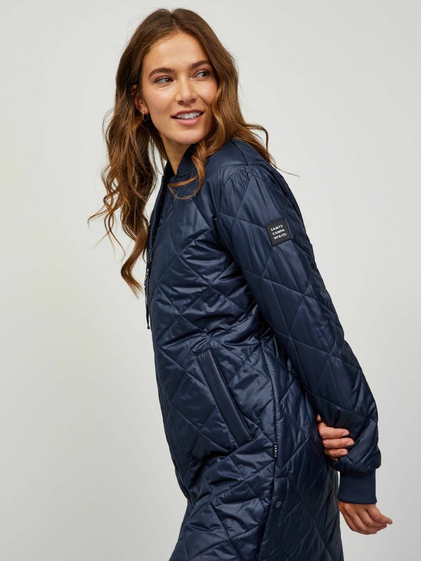 Sam 73 Σκούρο μπλε γυναικείο καπιτονέ παλτό Sam 73