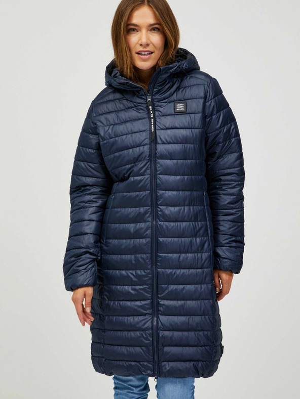 Sam 73 Σκούρο μπλε γυναικείο καπιτονέ παλτό Sam 73