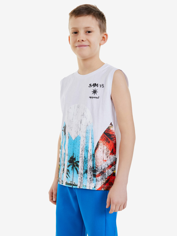 Sam 73 Λευκό μπλουζάκι για αγόρια SAM 73 Julius