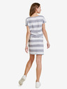 Sam 73 Λευκό και γκρι γυναικείο ριγέ κοντό φόρεμα SAM 73 Matilda