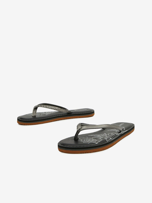 Sam 73 Μαύρες γυναικείες σαγιονάρες με σχέδιο SAM 73 Mia