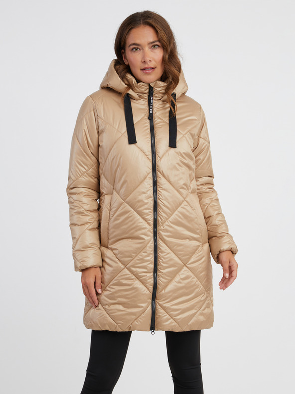 Sam 73 Μπεζ γυναικείο SAM 73 Clarice καπιτονέ παλτό με καπιτονέ