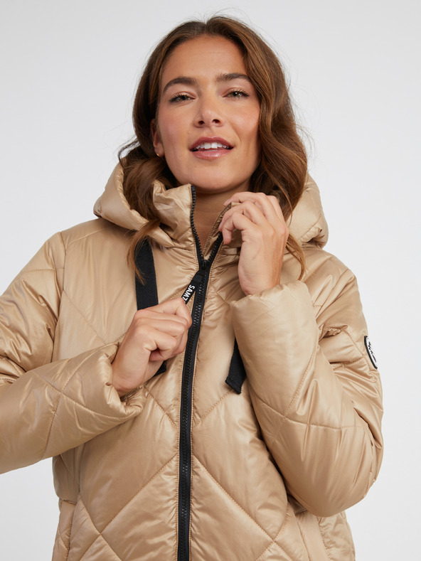 Sam 73 Μπεζ γυναικείο SAM 73 Clarice καπιτονέ παλτό με καπιτονέ