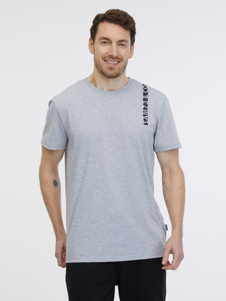 Sam 73 Ανοιχτό γκρι ανδρικό t-shirt SAM 73 Fabio