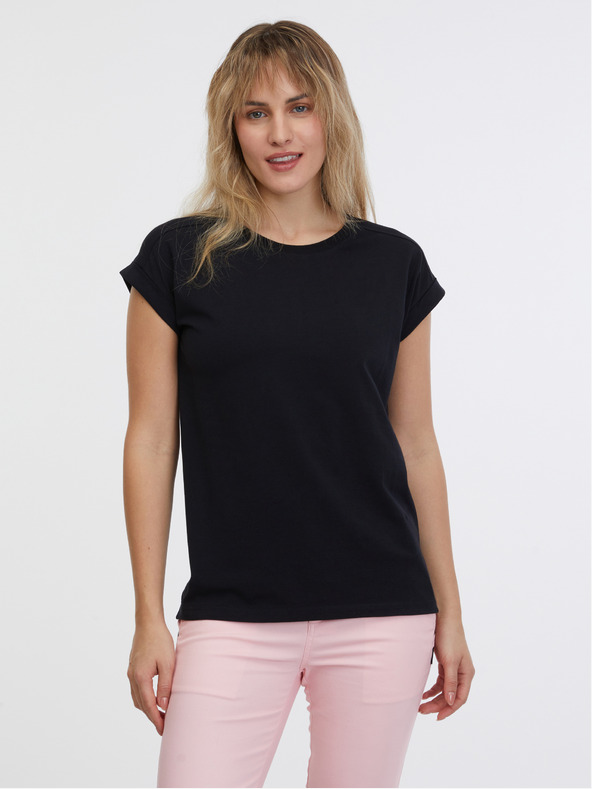 Sam 73 Μαύρο γυναικείο basic t-shirt SAM 73 Miranda