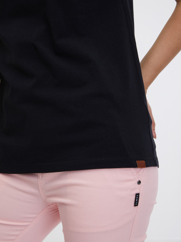 Sam 73 Μαύρο γυναικείο basic t-shirt SAM 73 Miranda