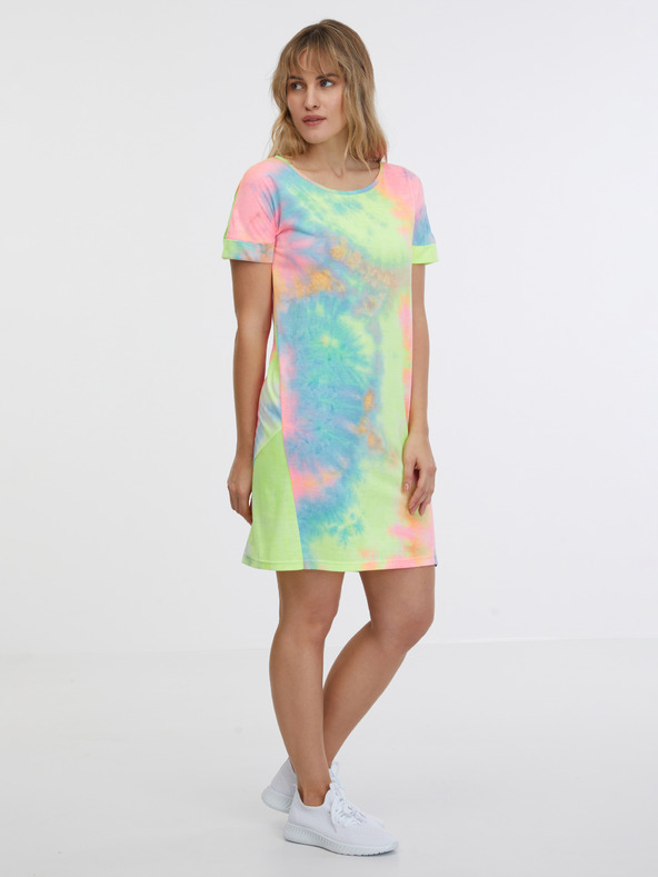 Sam 73 Γυναικείο μπλε-πράσινο φόρεμα με σχέδιο SAM 73 Talia