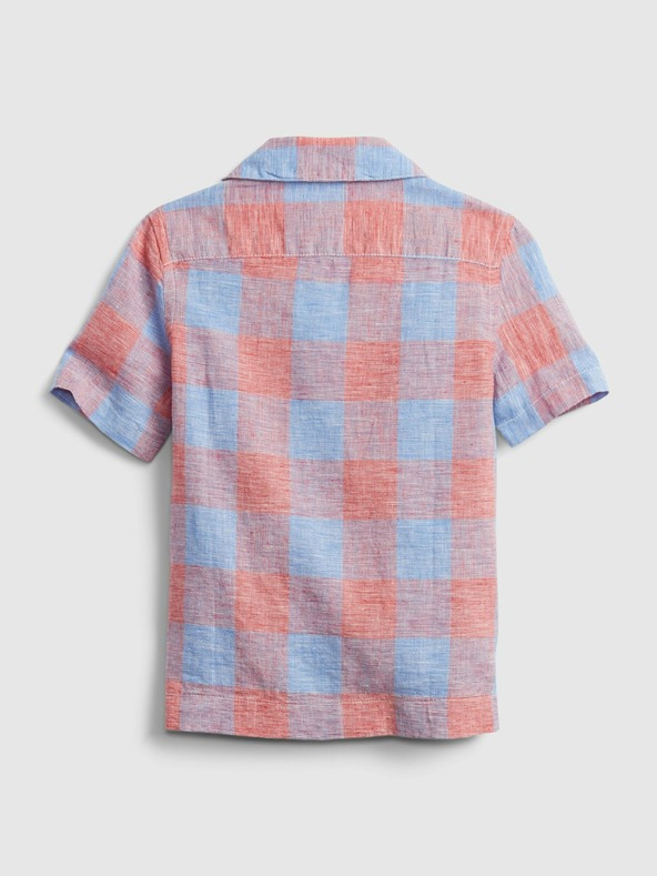 GAP Παιδικό λινό καρό πουκάμισο