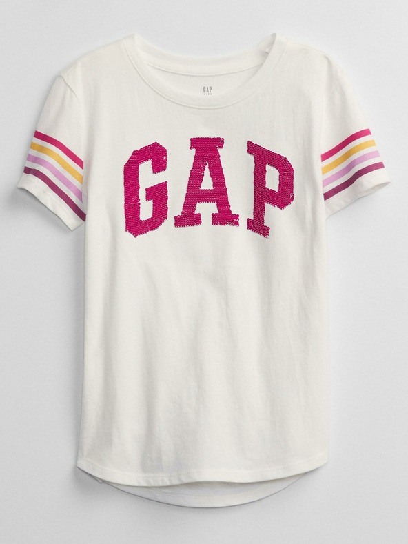 GAP Παιδικό μπλουζάκι GAP με πούλιες και λογότυπο