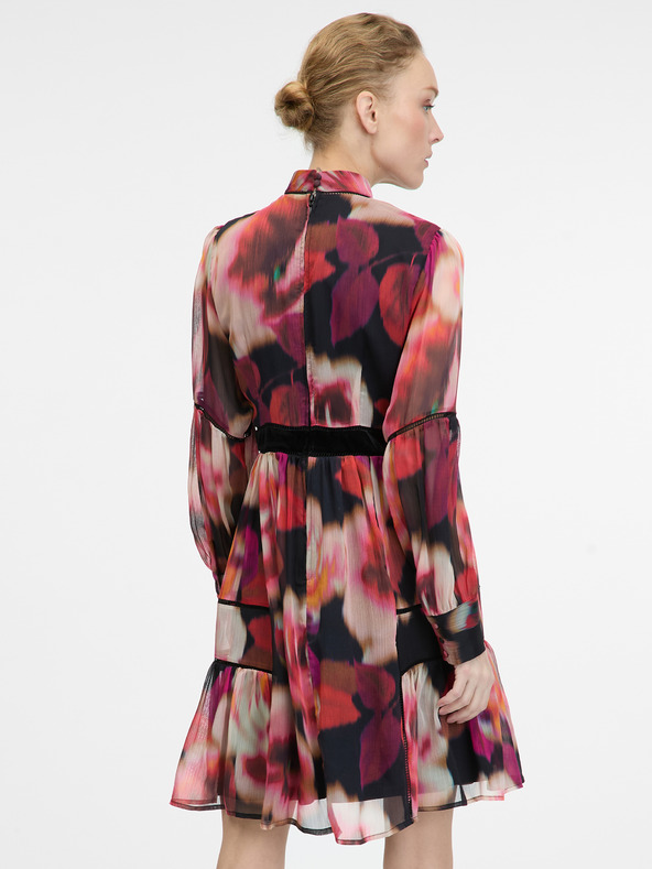 Orsay Κόκκινο μοτίβο γυναικείο φόρεμα μέχρι το γόνατο ORSAY