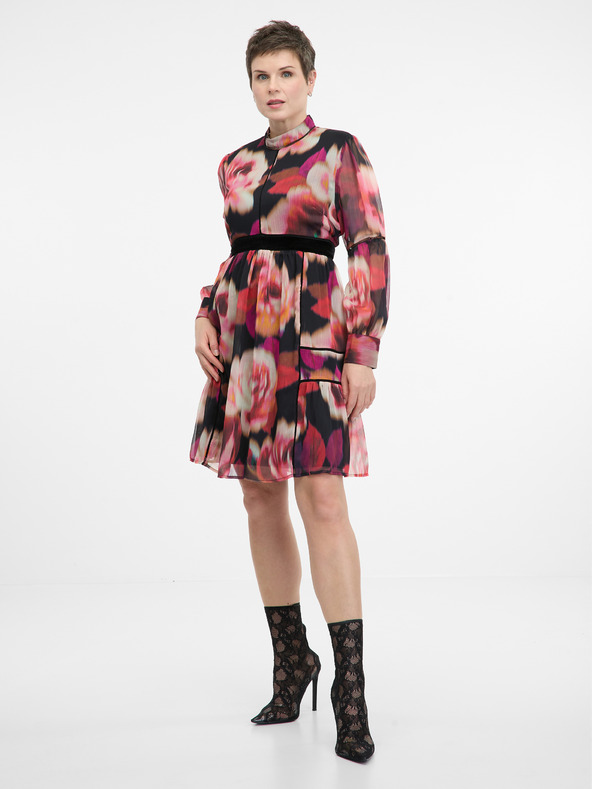 Orsay Κόκκινο μοτίβο γυναικείο φόρεμα μέχρι το γόνατο ORSAY