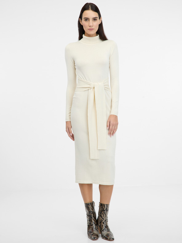 Orsay Κρεμώδες γυναικείο φόρεμα ORSAY