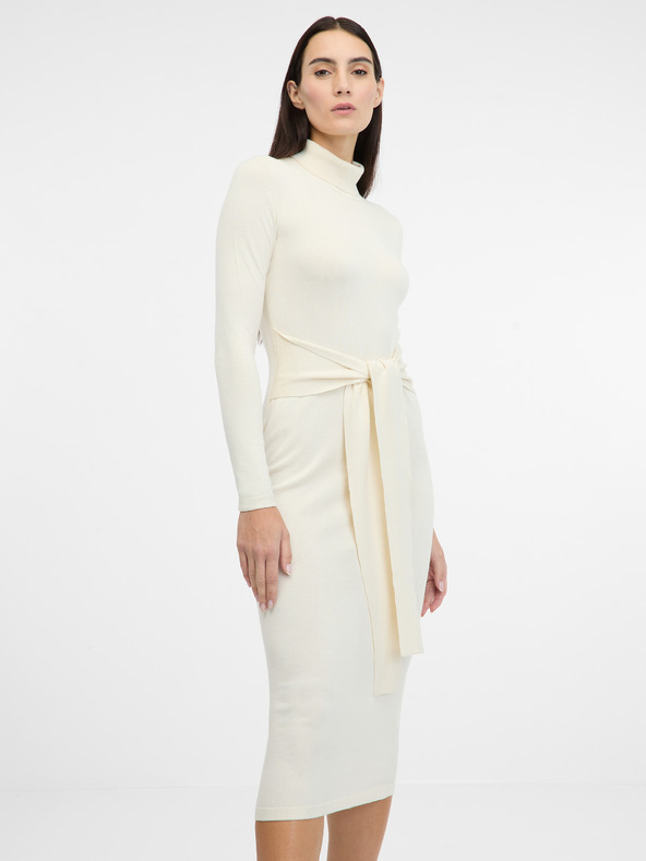 Orsay Κρεμώδες γυναικείο φόρεμα ORSAY