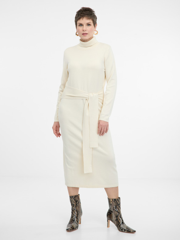 Orsay Κρεμώδες γυναικείο φόρεμα ORSAY