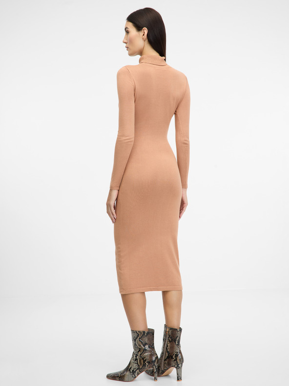 Orsay Ανοιχτό καφέ γυναικείο μίντι φόρεμα ORSAY