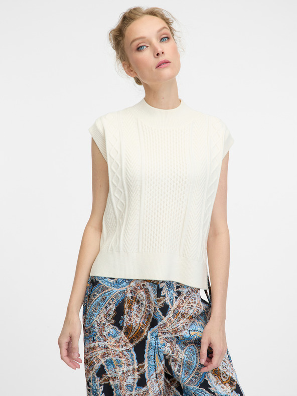 Orsay Κρεμ γυναικεία ζακέτα ORSAY