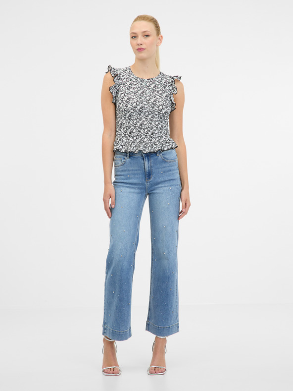 Orsay Μαύρο γυναικείο κοντομάνικο μπλουζάκι ORSAY