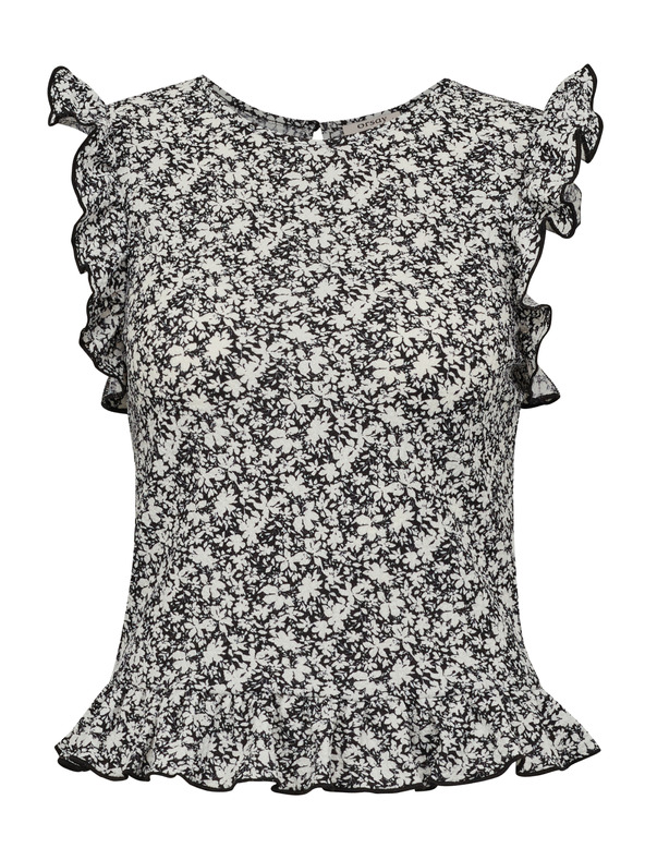 Orsay Μαύρο γυναικείο κοντομάνικο μπλουζάκι ORSAY