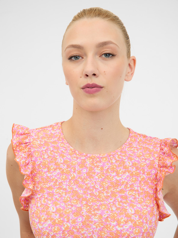 Orsay Ροζ γυναικείο κοντομάνικο μπλουζάκι ORSAY