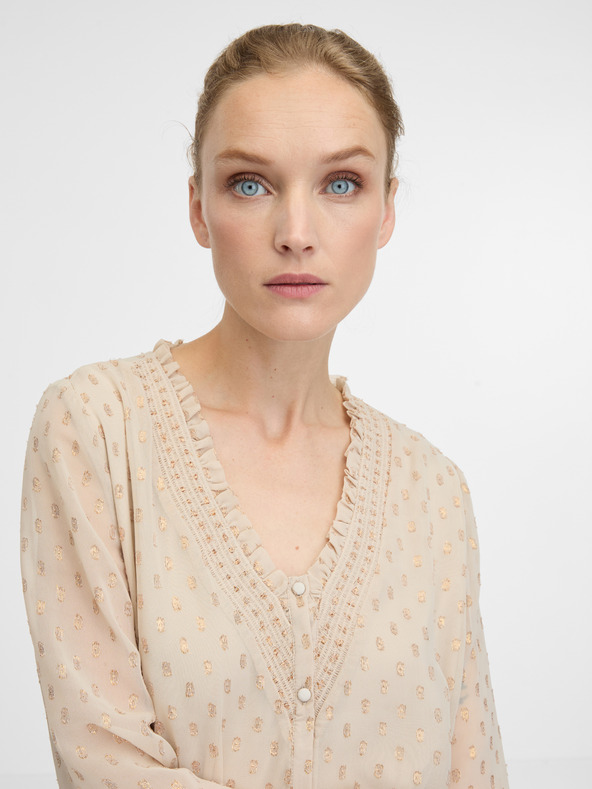 Orsay Μπεζ γυναικεία μακρυμάνικη μπλούζα ORSAY