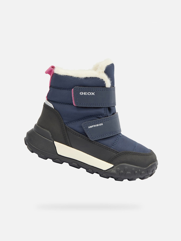 Geox Σκούρο μπλε παιδικά χειμερινά παπούτσια Geox Trekkyup B Ab