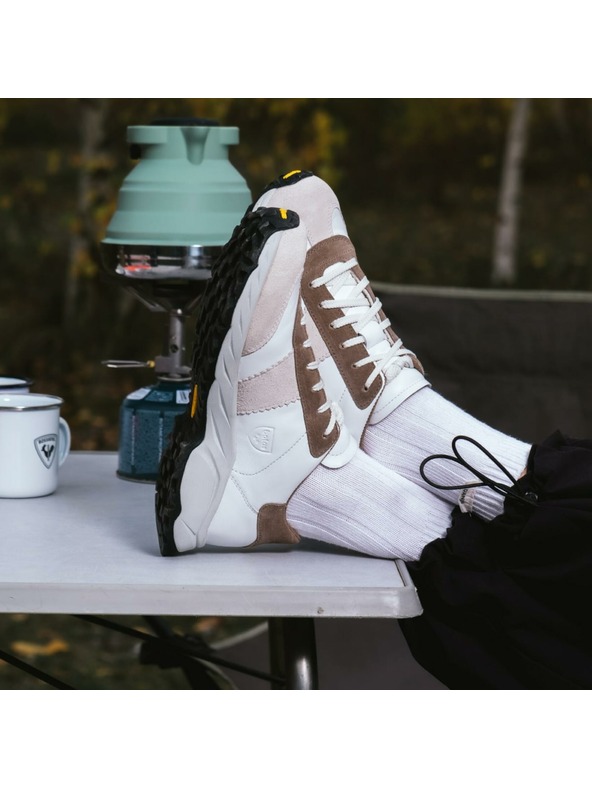 Vasky Botas Nordic Mellow - Ανδρικά δερμάτινα υπαίθρια αθλητικά παπούτσια / μπότες λευκό-καφέ Τσεχική παραγωγή από Zlín