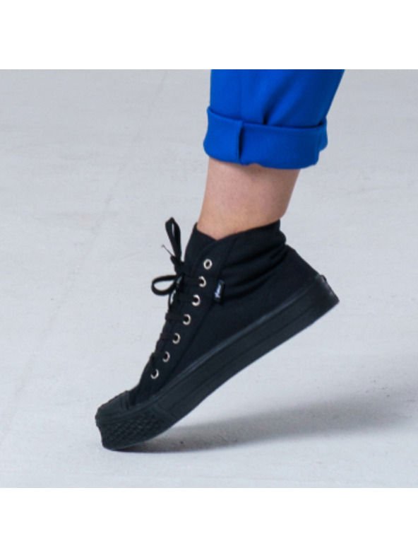 Vasky Ανδρικά πάνινα αθλητικά παπούτσια / μπότες αστραγάλου μαύρα Vasky Kanvasky High