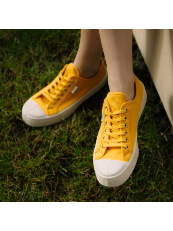 Vasky Ανδρικά πάνινα αθλητικά παπούτσια / μπότες κίτρινα Vasky Kanvasky Κίτρινο