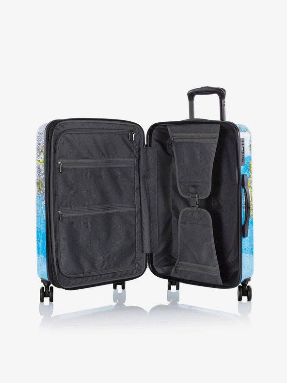 Heys Ταξιδιωτική βαλίτσα Heys Journey 3G M μπλε με μοτίβο M