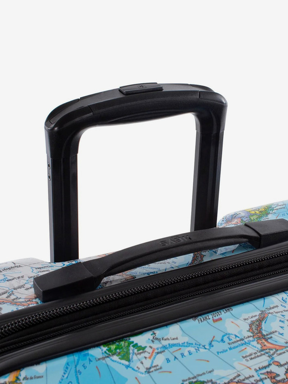 Heys Ταξιδιωτική βαλίτσα Heys Journey 3G M μπλε με μοτίβο M