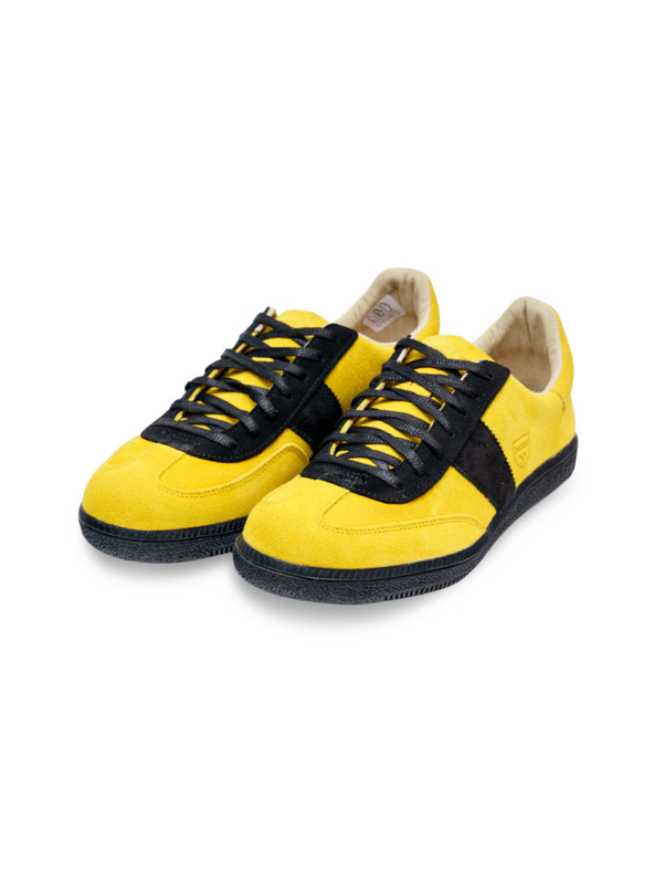 Vasky Γυναικεία δερμάτινα αθλητικά παπούτσια / μπότες κίτρινα / μαύρα Botas Iconic