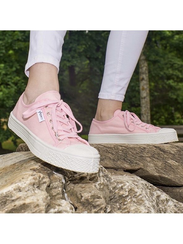 Vasky Γυναικεία πάνινα παπούτσια / μπότες ροζ Vasky Kanvasky