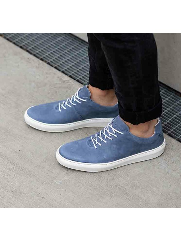 Vasky Γυναικεία δερμάτινα αθλητικά παπούτσια / μπότες μπλε Vasky Teny