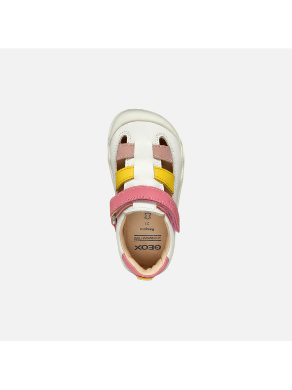 Geox Λευκά barefoot αθλητικά παπούτσια κοριτσιού με ανοικτό τμήμα Geox Steppieup