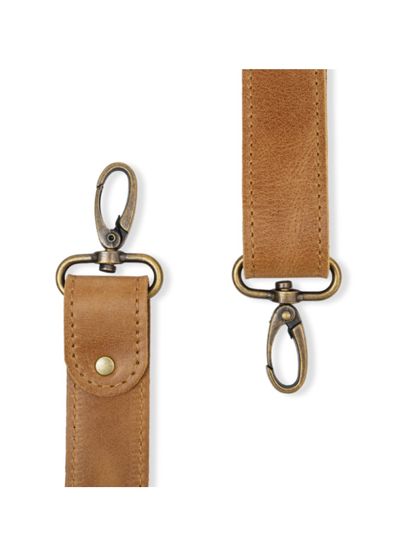 Vasky Vasky Harvey Caramel - δερμάτινη τσάντα καφέ - i woman