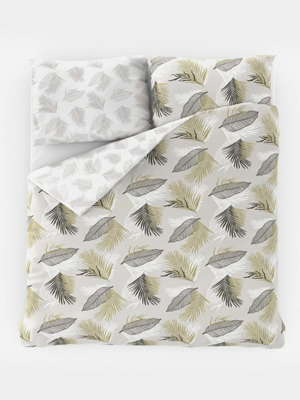 Kvalitex Γαλλικά βαμβακερά κλινοσκεπάσματα DELUX 240x220, 70x90cm SANEL γκρι