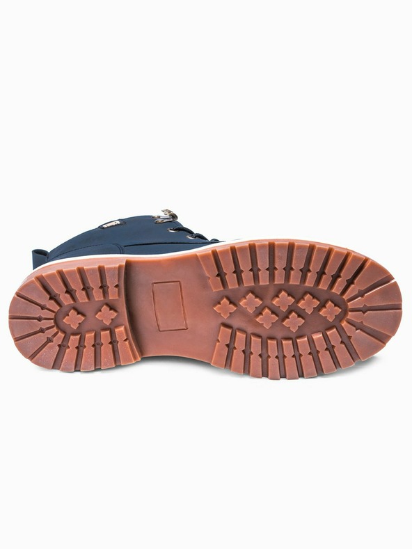 Ombre Clothing Σκούρο μπλε ανδρικές χειμερινές μπότες αστραγάλου Ombre Clothing