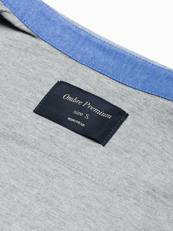 Ombre Clothing Γκρι ανδρικό πουκάμισο K540