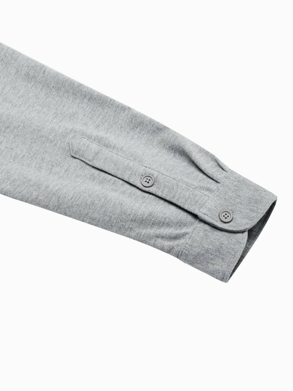 Ombre Clothing Γκρι ανδρικό πουκάμισο K540