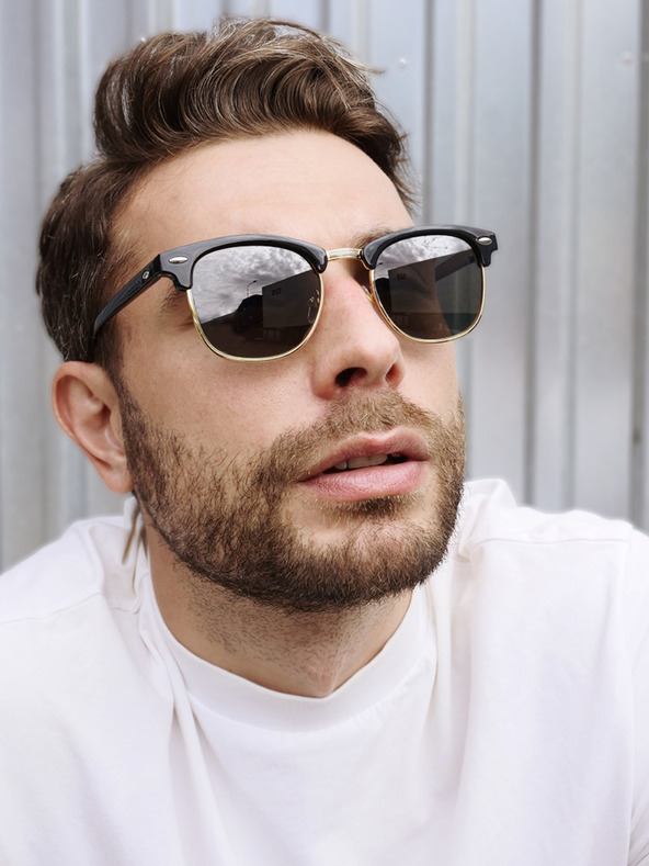 VEYREY VeyRey Γυαλιά ηλίου Half Frame Hayward πολωμένο μαύρο