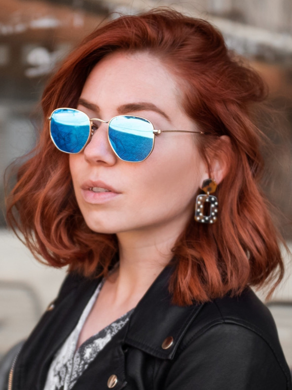 VEYREY VeyRey Πολωτικά γυαλιά ηλίου οβάλ Hurricane Μπλε Γυαλιά