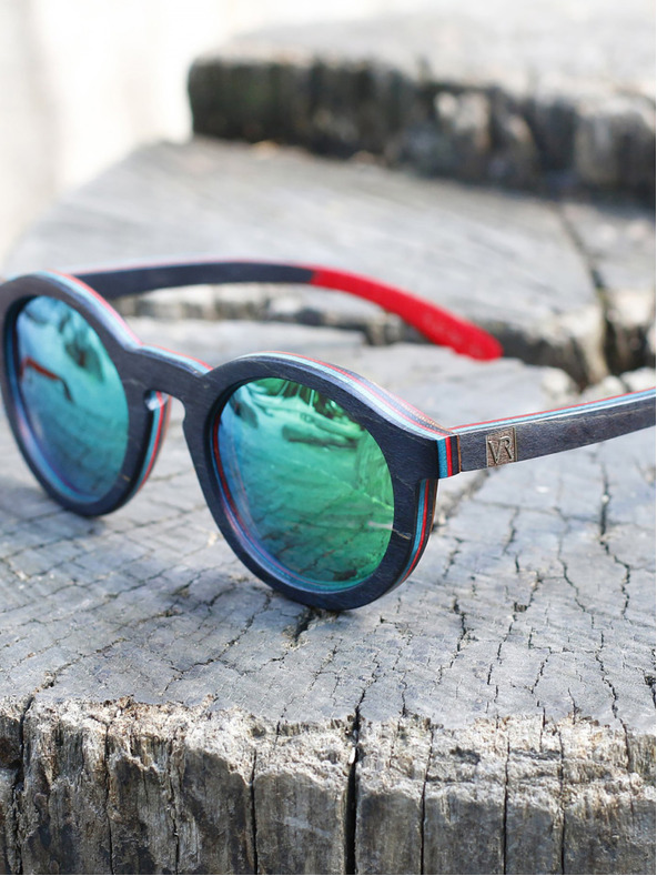 VEYREY Μαύρα ξύλινα πολωμένα γυαλιά ηλίου VeyRey Hornbeam