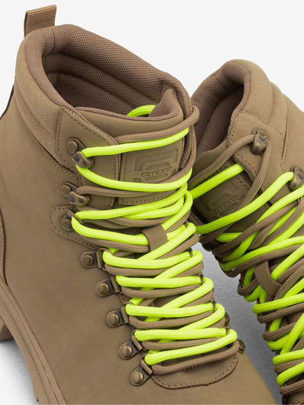 Ombre Clothing Καφέ ανδρικές χειμερινές μπότες εξωτερικού χώρου Ombre Clothing
