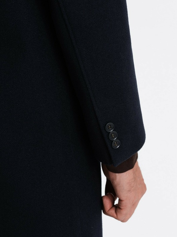 Ombre Clothing Ανδρικό μονόπετο παλτό με γιακά και υποκάμισο Ombre ρούχα