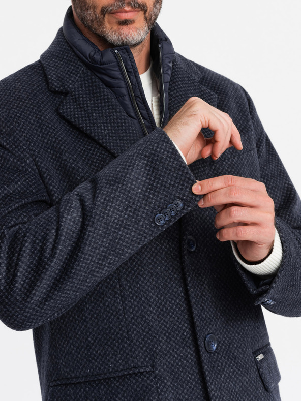 Ombre Clothing Ombre Clothing V2 OM-COWC-0121 Ανδρικό παλτό με κουμπιά από μάλλινο μείγμα