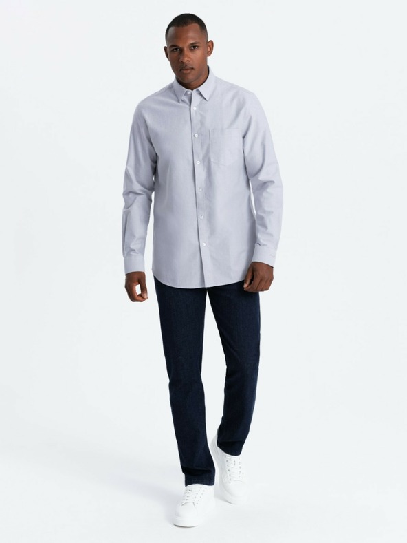 Ombre Clothing Ανδρικό πουκάμισο oxford Ombre Clothing V1 OM-SHOS-0173