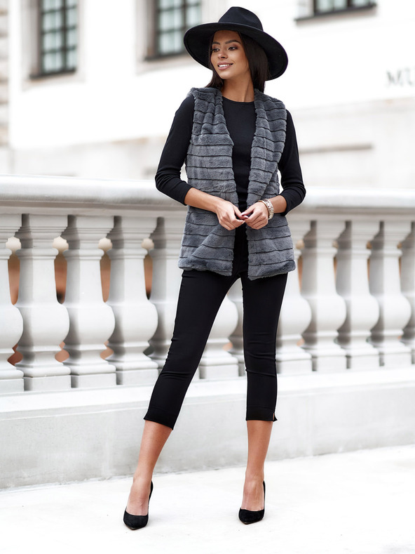 Edoti EDOTI Γυναικείο γιλέκο, σκούρο γκρι